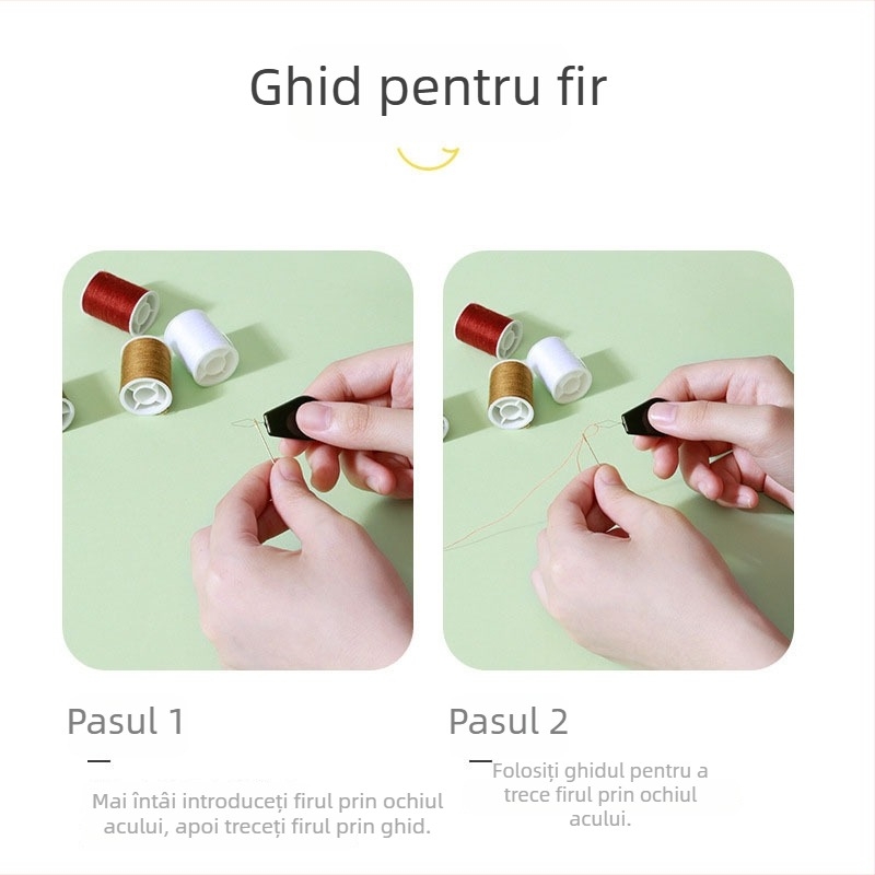 Cutie portabilă de cusut, trusă de cusut din plastic — stil pastoral și japonez
