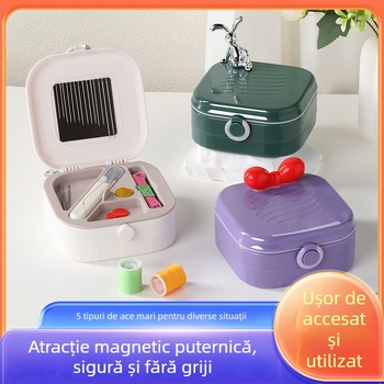 Cutie de cusut, stil portabil de buzunar, construcție din plastic, set de 100 de piese, 265 g