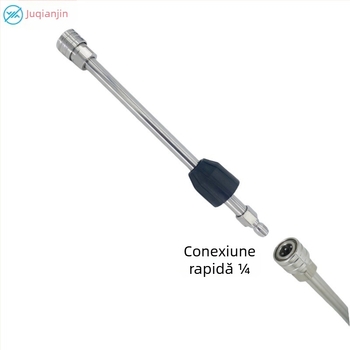 Bară de extindere din oțel inoxidabil pentru pistol de apă cu presiune înaltă, conectare rapidă 1/4, 4000 PSI