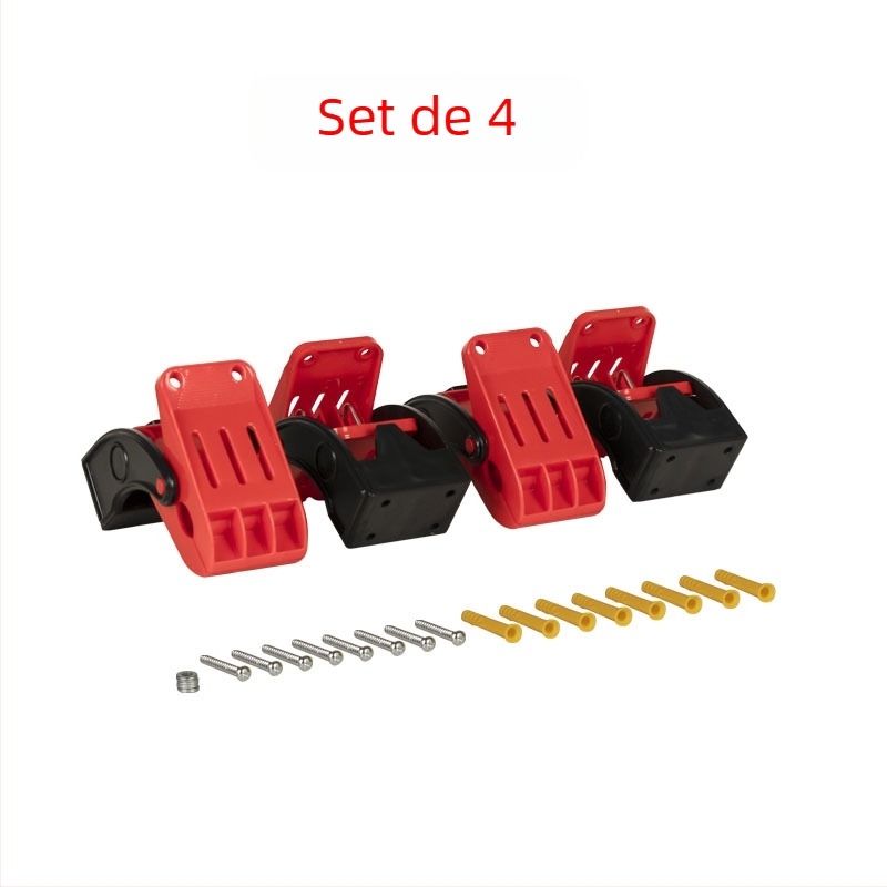 Clip pentru curățarea covorașelor auto — design reglabil cu dinți de rechin, din plastic tehnic și oțel inoxidabil, greutate 0,92