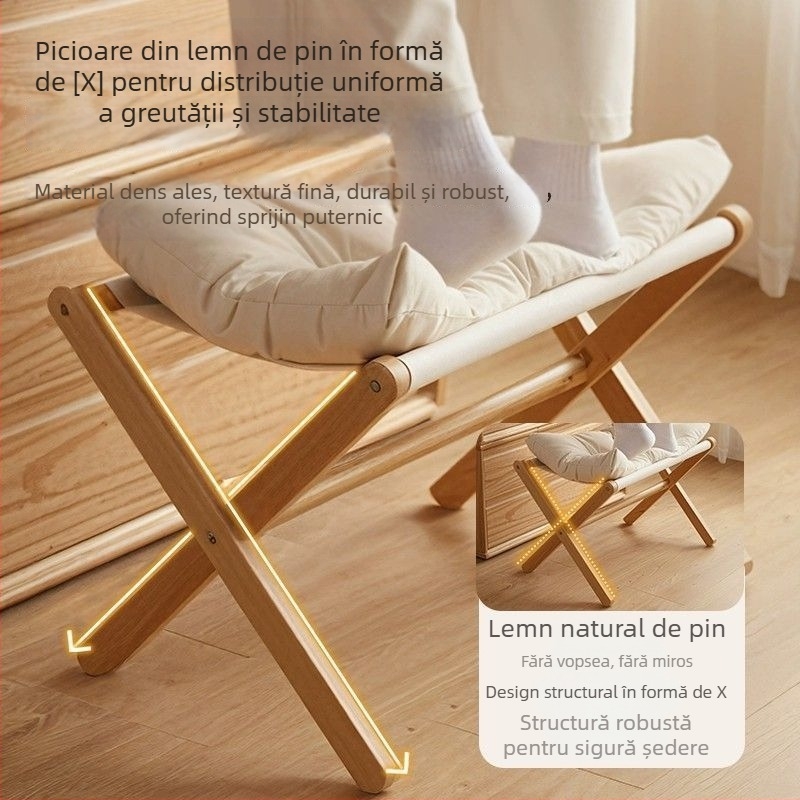 Suport pentru picioare din lemn, în stil Nordic, pentru canapea și birou