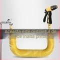 Pistolă de apă cu presiune înaltă pentru spălarea mașinii și udarea plantelor, cu telescopic booster, furtun cu arc și cap din materiale plastice de inginerie — Presiune apă 4