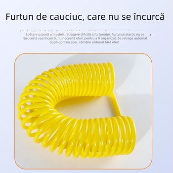 Pistolă de apă cu presiune înaltă pentru spălarea mașinii și udarea plantelor, cu telescopic booster, furtun cu arc și cap din materiale plastice de inginerie — Presiune apă 4