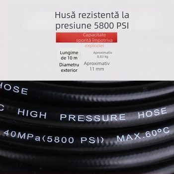 Furtun de înaltă presiune compatibil cu Kärcher K1/K3 — 6 mm diametru interior, teflon, 0,8 kg, Caigong