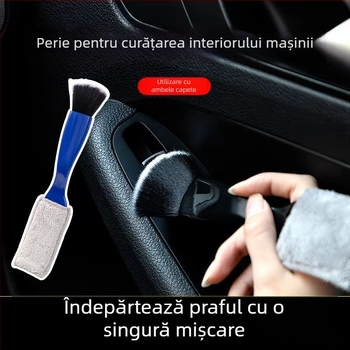 Bao Zongguan Coral Fleece Perie de Curățare A1306 – Perie auto pentru îndepărtarea prafului din gurile de aer ale AC-ului, peri moi, prelucrare personalizabilă