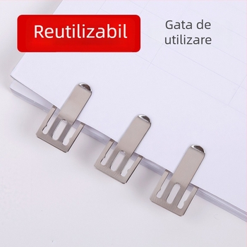 Cleme metalice pentru birou, ambalate în cutie, modelul 1709n, Bright