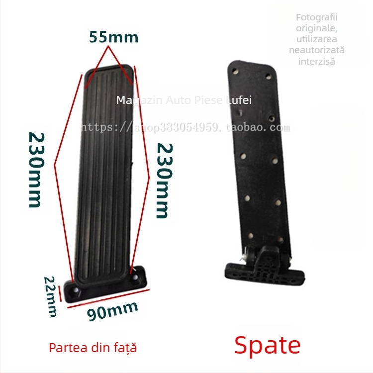 Pad de accelerație pentru stivă (forklift) cu accesoriu pentru ambreiaj – din plastic; compatibil cu Heli, Hangcha, Lonking și Lifu.