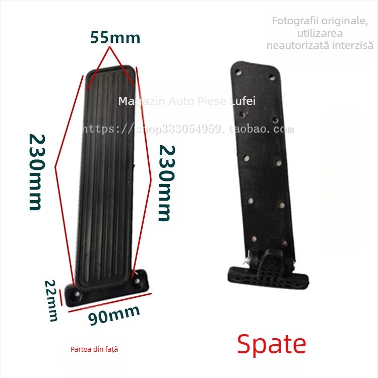 Pad de accelerație pentru stivă (forklift) cu accesoriu pentru ambreiaj – din plastic; compatibil cu Heli, Hangcha, Lonking și Lifu.
