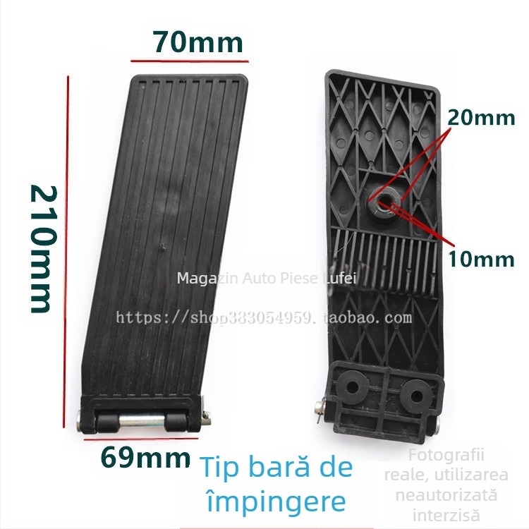 Pad de accelerație pentru stivă (forklift) cu accesoriu pentru ambreiaj – din plastic; compatibil cu Heli, Hangcha, Lonking și Lifu.