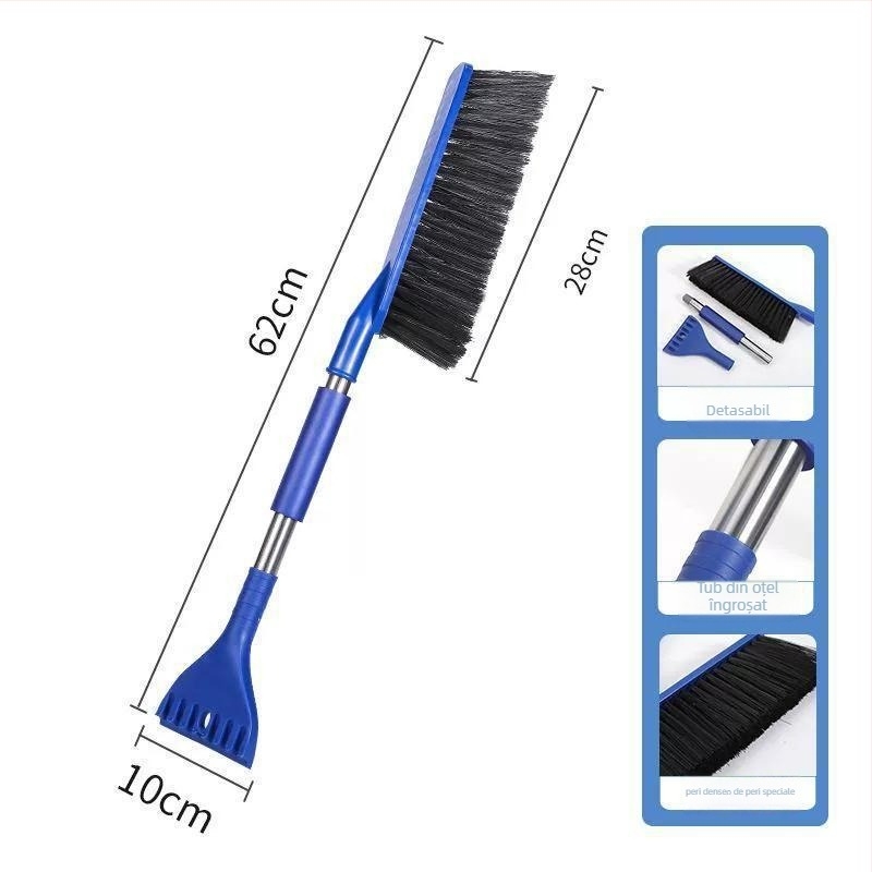 Perie de zăpadă pentru mașină cu răzuitor și dezghețare - unealtă multifuncțională de îndepărtare a zăpezii de iarnă (Plastic; Codul articolului 824Z902029H440)