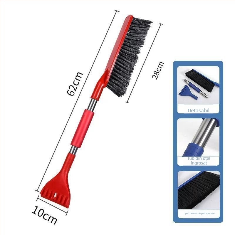 Perie de zăpadă pentru mașină cu răzuitor și dezghețare - unealtă multifuncțională de îndepărtare a zăpezii de iarnă (Plastic; Codul articolului 824Z902029H440)