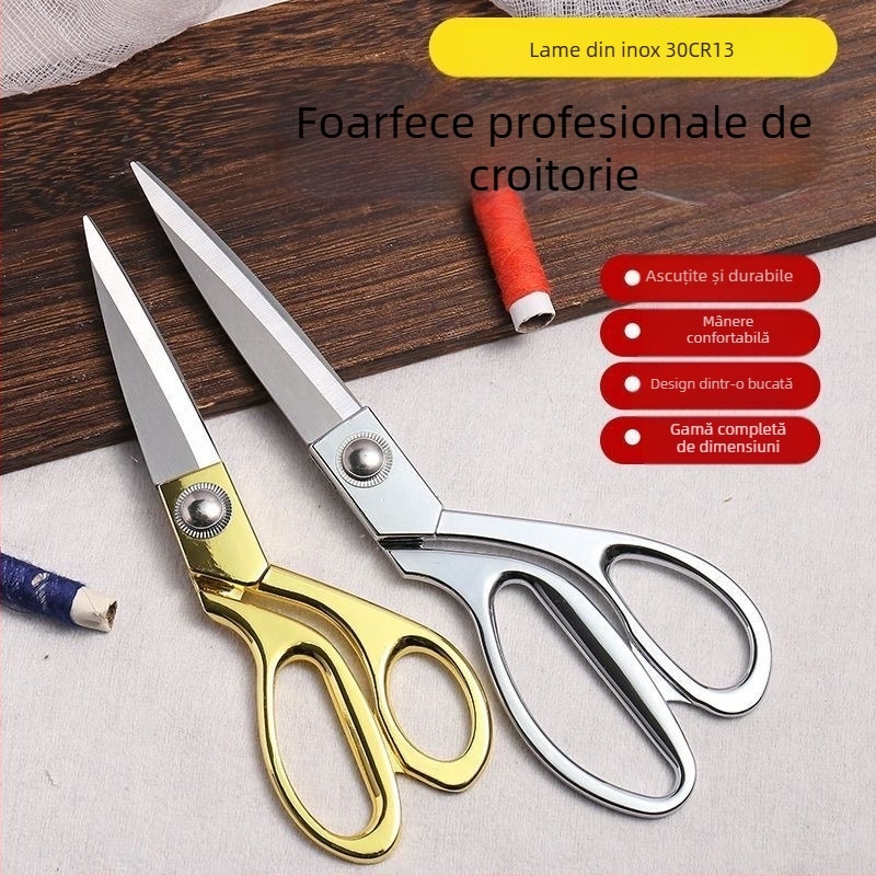Youzhixuan foarfecă croitor placată cu aur — foarfecă profesională pentru cusut și croitorie, tăiere piele