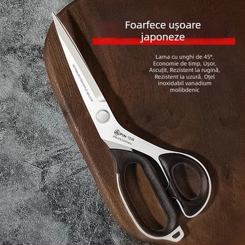 Foarfece croitorie, stil japonez, ușor, tăiere țesături și haine, rezistență industrială