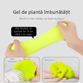 Gel de curățare pentru interiorul mașinii — gel moale, multifuncțional pentru spațiile dintre panouri, canalele geamului și tastaturi