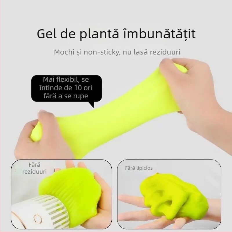 Gel de curățare pentru interiorul mașinii — gel moale, multifuncțional pentru spațiile dintre panouri, canalele geamului și tastaturi