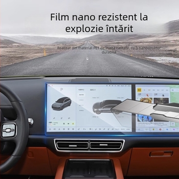 Protecție cu film nano pentru ecranul de navigație al bordului pentru Jietu X70/X70 Plus — potrivire universală, dintr-o singură bucată, rezistent la zgârieturi, antiamprentă, rezistență la temperaturi înalte/scăzute