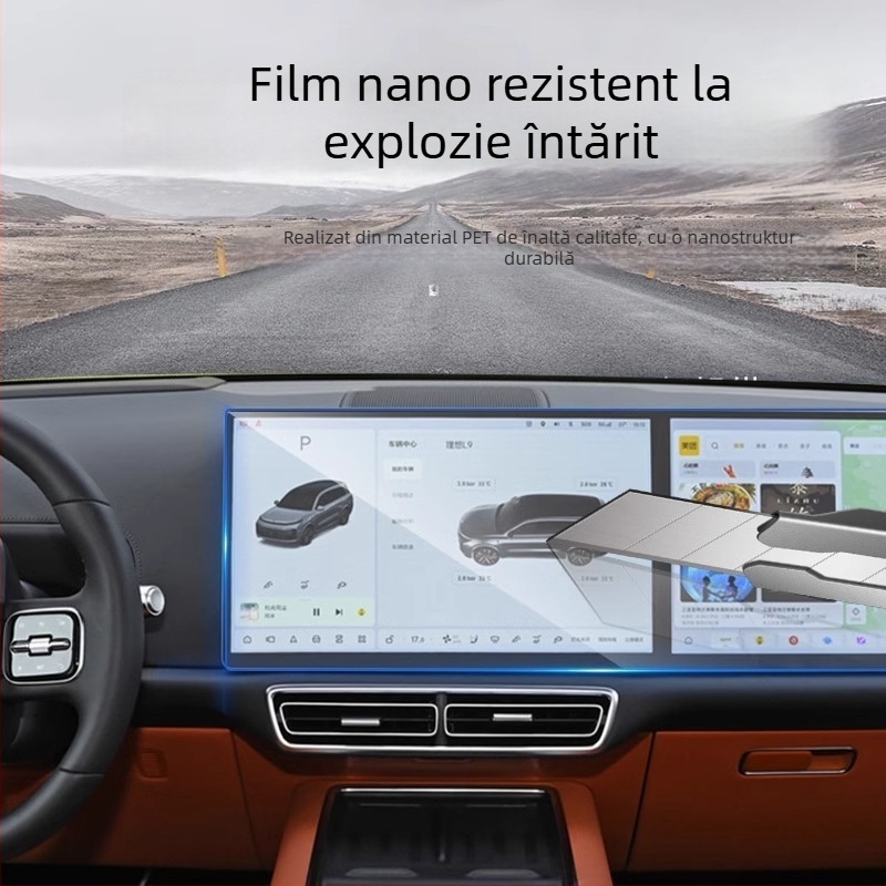 Protecție cu film nano pentru ecranul de navigație al bordului pentru Jietu X70/X70 Plus — potrivire universală, dintr-o singură bucată, rezistent la zgârieturi, antiamprentă, rezistență la temperaturi înalte/scăzute