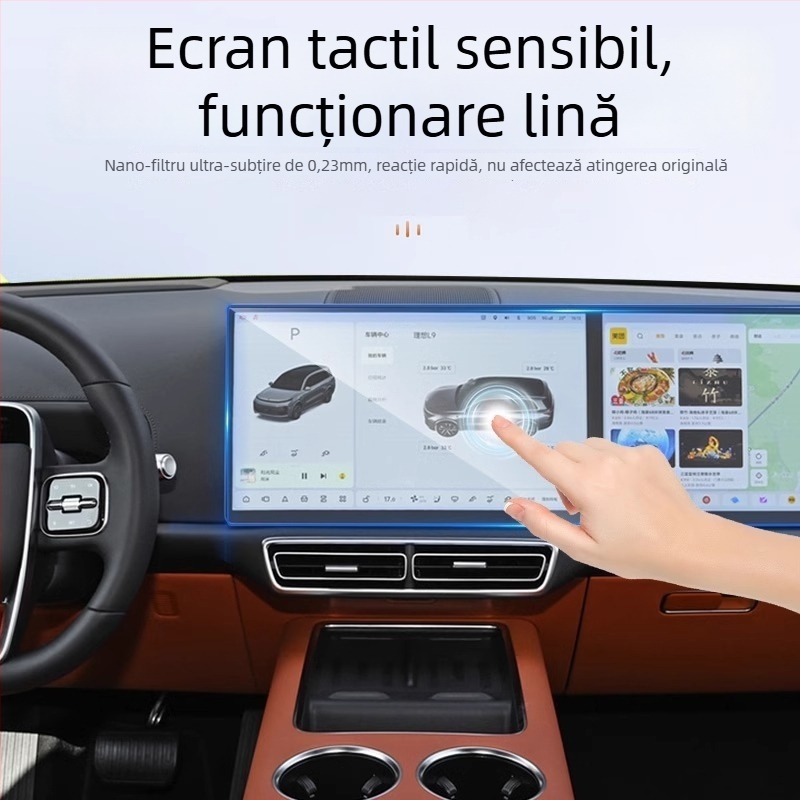 Protecție cu film nano pentru ecranul de navigație al bordului pentru Jietu X70/X70 Plus — potrivire universală, dintr-o singură bucată, rezistent la zgârieturi, antiamprentă, rezistență la temperaturi înalte/scăzute