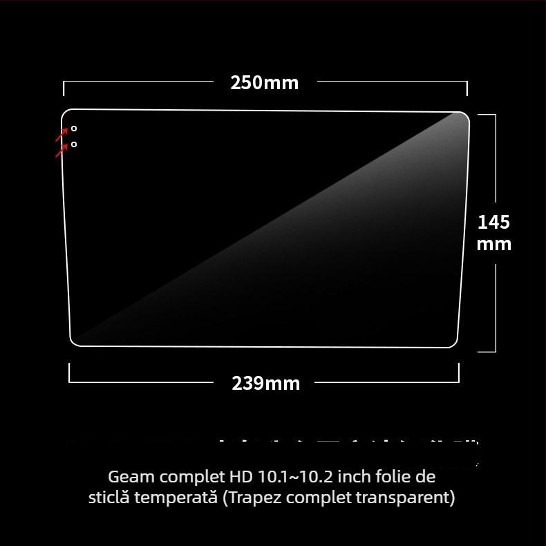 Protecție din sticlă temperată pentru ecranul mașinii Android navigație — protecție dintr-o bucată, rezistență la temperaturi ridicate/scăzute, rezistență la zgârieturi și uzură, anti-amprente