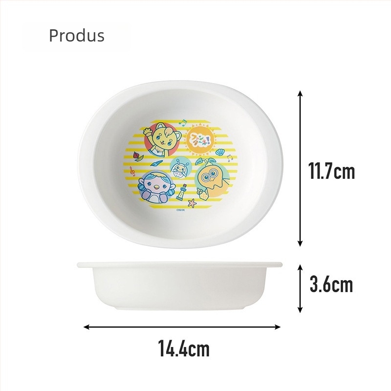 Skater bol de hrană pentru copii – bol din plastic, stil desen animat, rezistent la căderi, potrivit pentru copii de la 24 de luni în sus