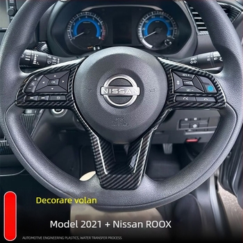 Decaluri decor interior volan Nissan Roox | Material ABS | Formare all-in-one | Poziții: aerisire, buton volan, afișaj navigație | Brand: Little Music King