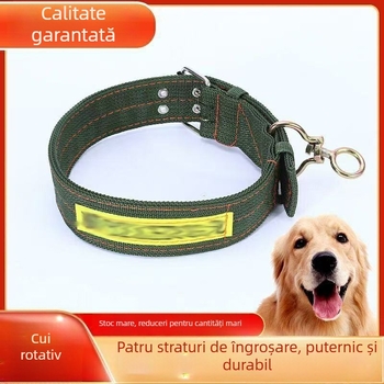 Guler pentru câine cu model monocrom, material nylon, stil leisure, etichetă privată licențiată