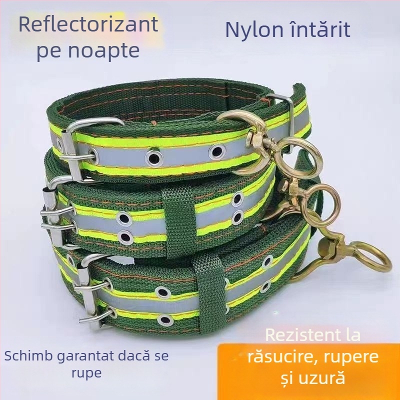 Guler pentru câine cu model monocrom, material nylon, stil leisure, etichetă privată licențiată