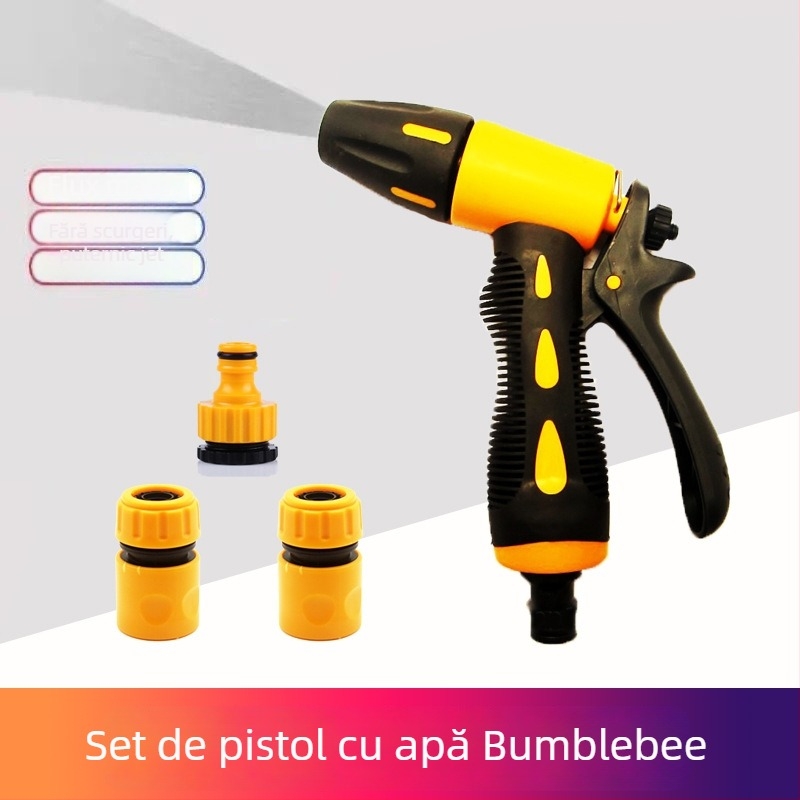 Set pistolă de apă pentru mașină SNJUE, din plastic, 5 piese, model 2053, greutate 0,4 kg, garanție 1 an