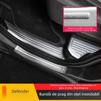 O'dell Praguri de prag din oțel inoxidabil și pedale pentru Land Rover Defender 2020-2026, personalizabile