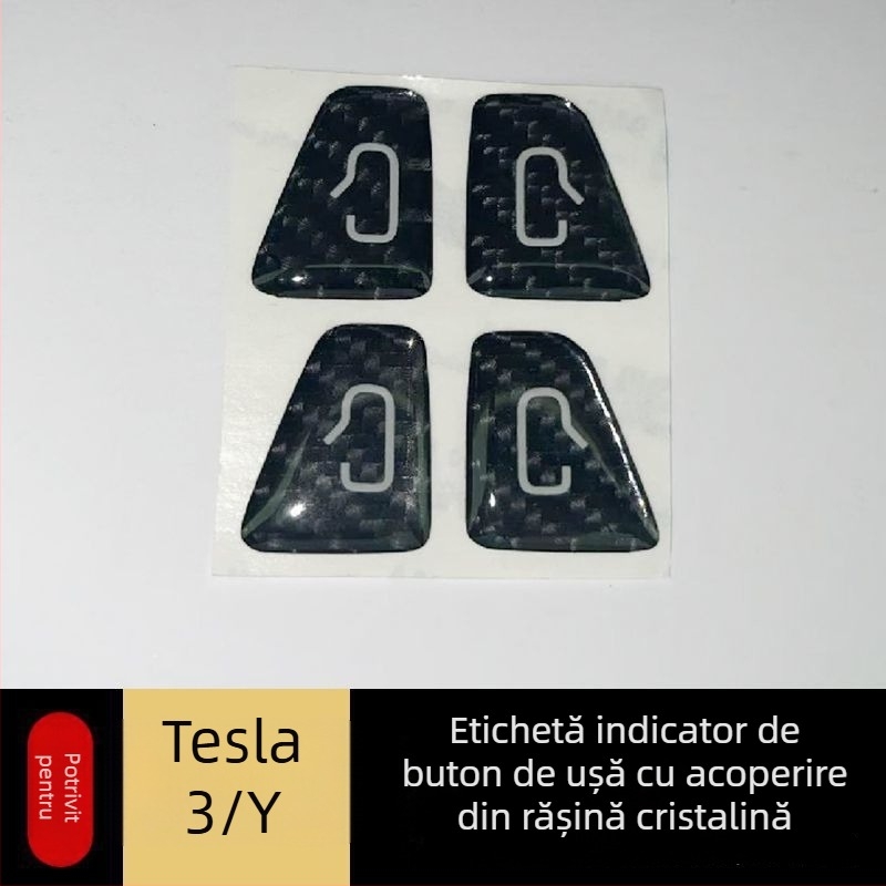 Sticker pentru butonul ușii Tesla Model Y/3 – adeziv, rezistent la zgârieturi și uzură, Xinsheng