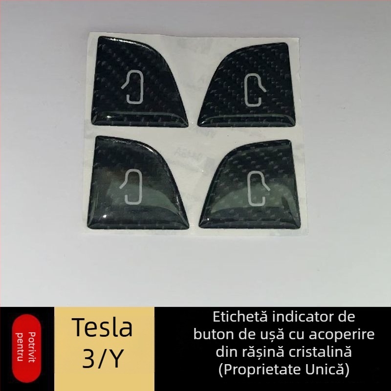 Sticker pentru butonul ușii Tesla Model Y/3 – adeziv, rezistent la zgârieturi și uzură, Xinsheng