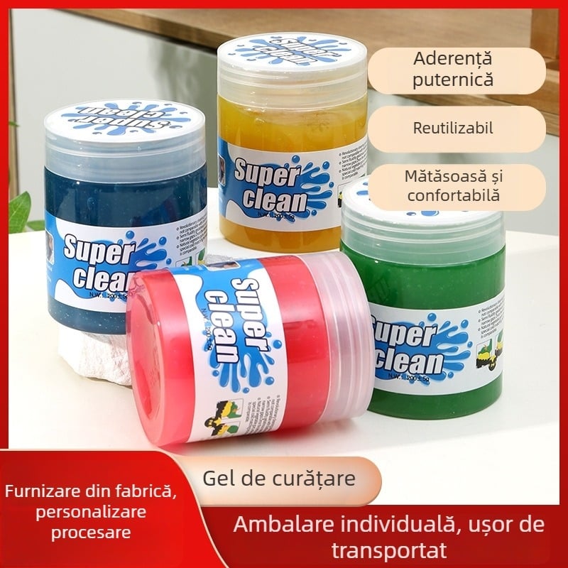 Gel de curățare moale pentru mașini și tastaturi – gel multifuncțional pentru praf din conductele de aer și spațiile dintre taste