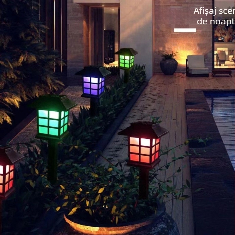 Lampa solară de grădină AZ2024-21, lampă de exterior pentru peisaj, iluminare continuă 6–12 ore
