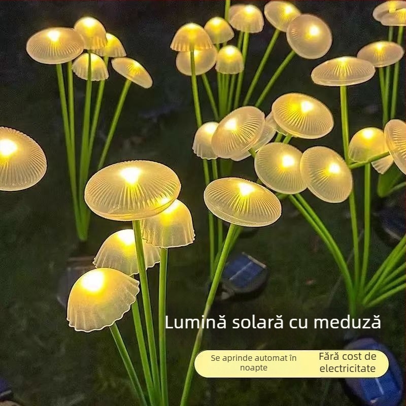 Lampă solară meduză pentru grădină – lampă de exterior pentru gazon, model smd-1, IP65, alimentare solară, control prin buton