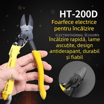 ATTUS HT200 clește electric de încălzire — 24V, interval de 50–250V AC/DC, pentru cauciuc, plastic și acril