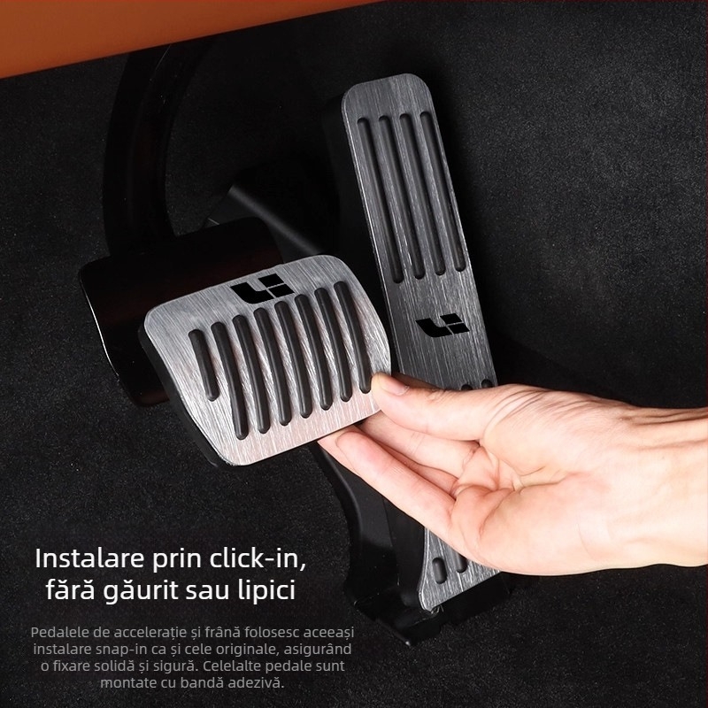 Platformă de pedale din aliaj de aluminiu pentru L6/L7/L8/L9/MEGA – antiderapant pentru pedalele de accelerație și frână, transmisie automată