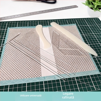 Unealtă acrilică DIY pentru legarea notebook-ului de la Nuo Ba Bai (model NBB-056): creare copertă de album, poziționare, cusut, perforare