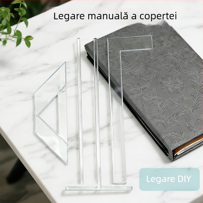 Unealtă acrilică DIY pentru legarea notebook-ului de la Nuo Ba Bai (model NBB-056): creare copertă de album, poziționare, cusut, perforare