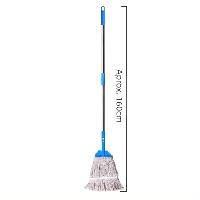 Set mop podea din bumbac, cu tijă din oțel inoxidabil, cap din bumbac, Daren Su, lungime telescopică 100–120 cm