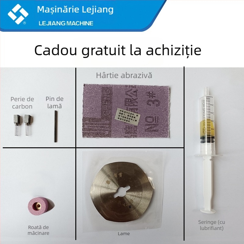 Foarfece electrice industriale cu lamă rotundă pentru procesarea țesăturilor — ascuțire automată, alimentare AC, 110–220V, potrivite pentru piele, lână și mătase