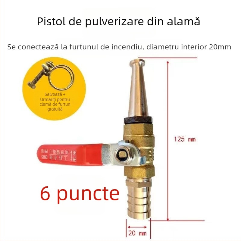 Pistol cu apă de înaltă presiune pentru curățarea adăposturilor de porci și fermelor — corp din cupru, multifuncțional pentru spălarea porcilor și a autovehiculelor