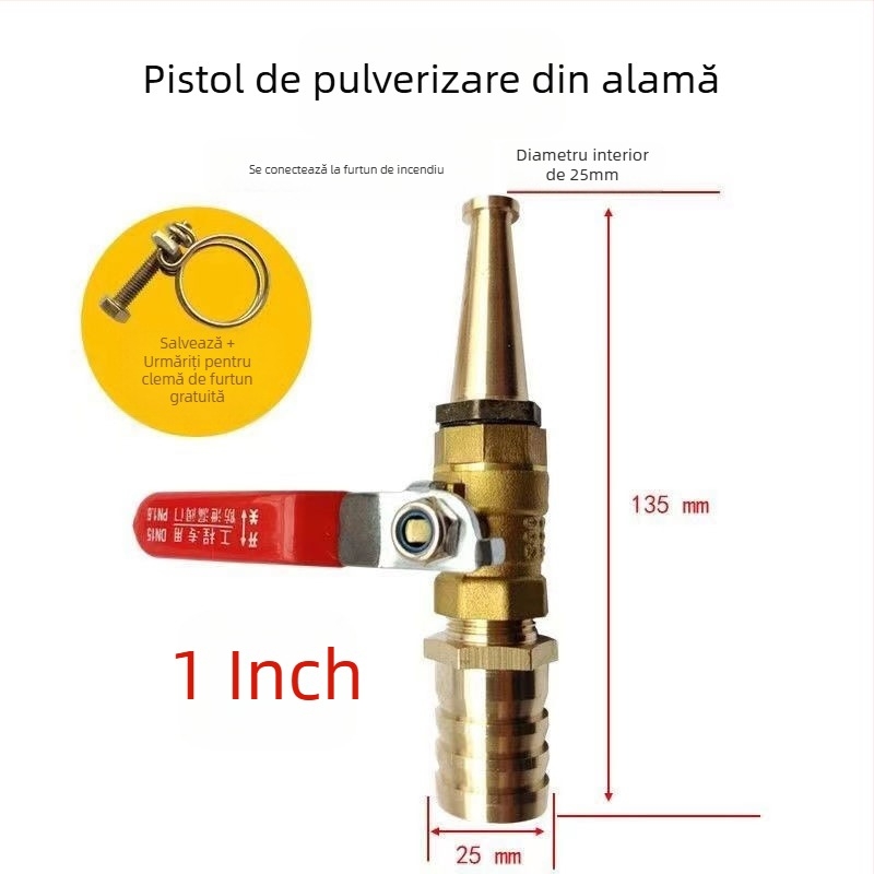 Pistol cu apă de înaltă presiune pentru curățarea adăposturilor de porci și fermelor — corp din cupru, multifuncțional pentru spălarea porcilor și a autovehiculelor