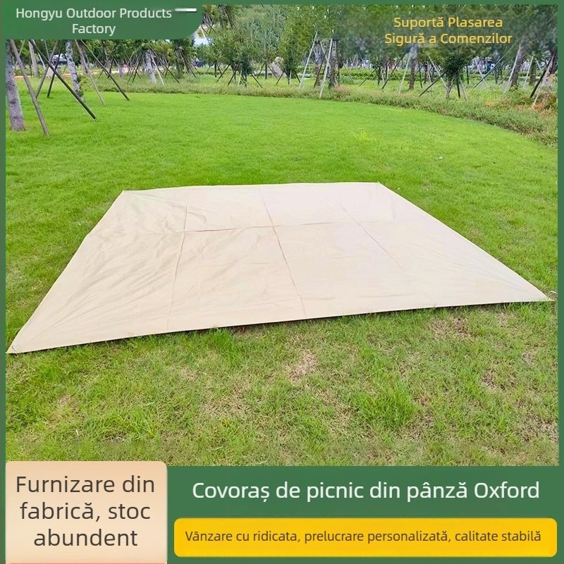 Pătură de picnic outdoor, portabilă, impermeabilă din Oxford, plajă și camping – cu protecție solară (2m×1.5m; 2m×2.1m; 3m×3m)