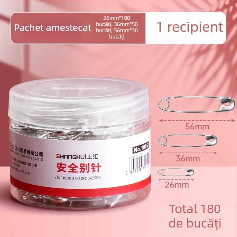 Clipuri de hârtie pentru birou și ace de siguranță, seria Reversal 1050, metal, model Other, ambalaj Other