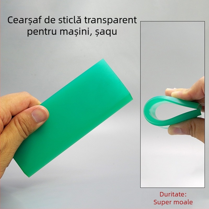 Unealtă pentru instalarea foliei auto cu bandă din cauciuc de tendoane de vițel și racletă de sticlă dură, KALETTE, 55 g