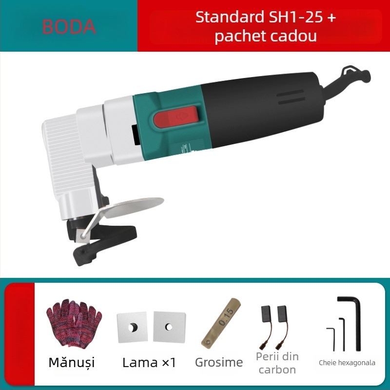 Boda Foarfecă electrică pentru oțel inoxidabil, 220V, alimentare la priză, compatibilă cu AC monofazat și DC 50–250V