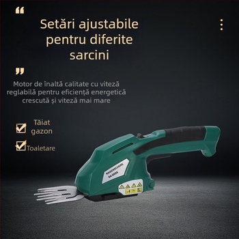 Foarfece electrice de tuns iarbă, fără fir, cu lamă detașabilă, pentru grădină