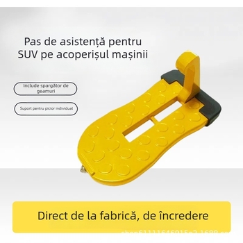 Pedal de asistență auto din aliaj de aluminiu pentru SUV cu cârlig pentru pedala de la ușă și spargător de geam – Compatibilitate generală, transmisie automată