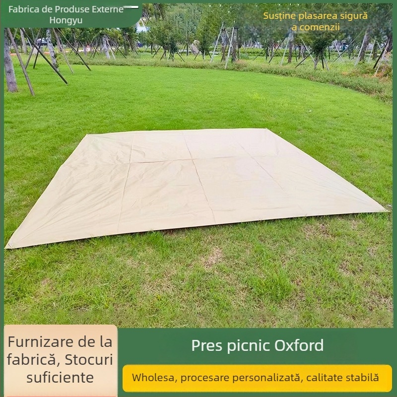 Covoraș de picnic în exterior din țesătură Oxford, impermeabil, pentru 2–6 persoane, modele cu grilă 150/190/210/300–420, greutate personalizabilă
