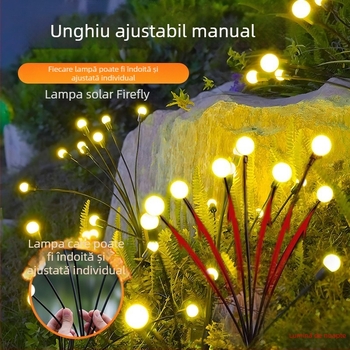 Lampă solară în formă de licurici pentru exterior — IP64, PVC, 3W, autonomie 6-12 ore, decor de grădină rezistent la apă, Brand Luminous Stone